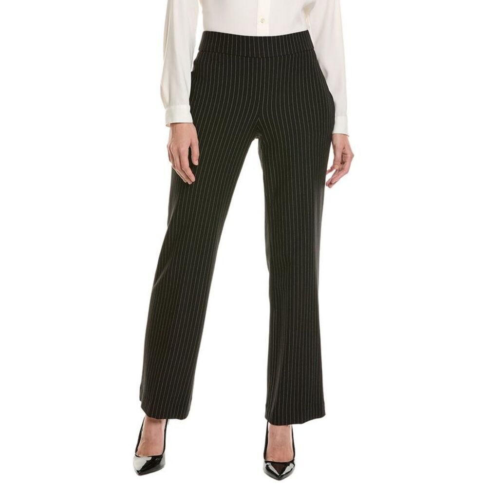 Anne Klein Womens Stripe Trouser, Black